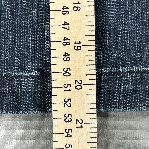 Talbots Skirt Women 10 Blue Jean Denim Knee Length Pockets Cotton Casual Stretch - Picture 7 of 14